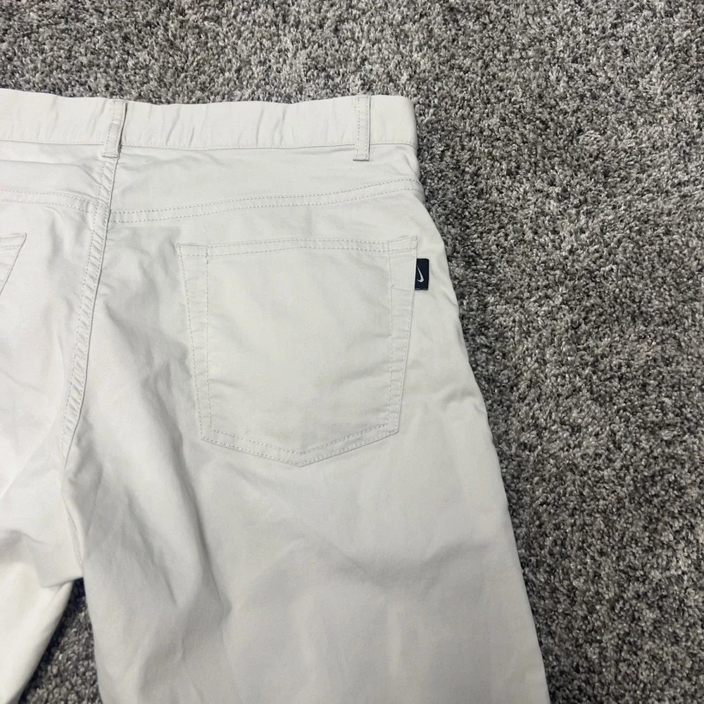 Nike Golf Dri-FIT Pants Mens 32x32 Beige Light Bone Performance Stretch Trousers